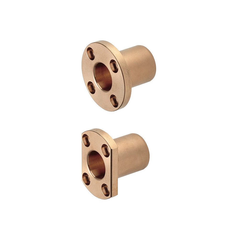 Oil Free Bushings - Bronze, Standard Flanged Housing Units - Compact Flange