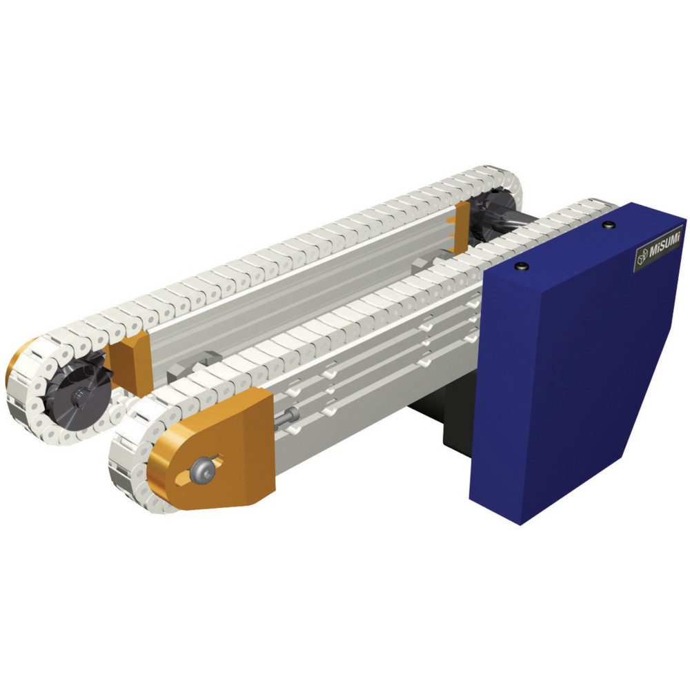 Plastic Chain Conveyors - Dual Track, Head Drive, 3-Groove Frame