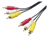 Universal Harness Series 3-Pin RCA Plug (Red, White, Yellow)
