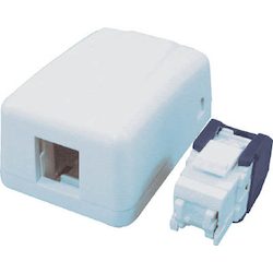 Volition RJ45 Modular Jack with Adapter for Exposed Outlet