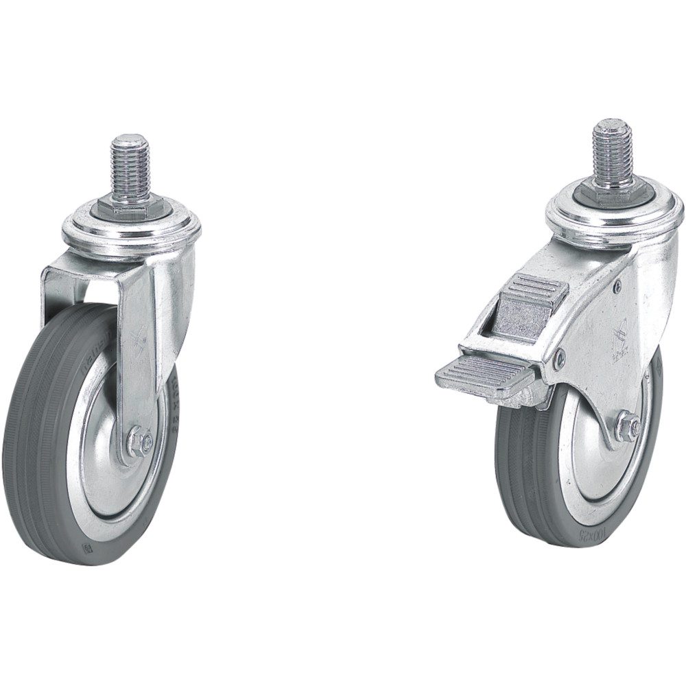 Casters-Rubber Wheel-Swivels