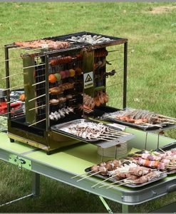 Bếp nướng xiên que tự động có thể sạc pin - Automatic rechargeable charcoal barbecue